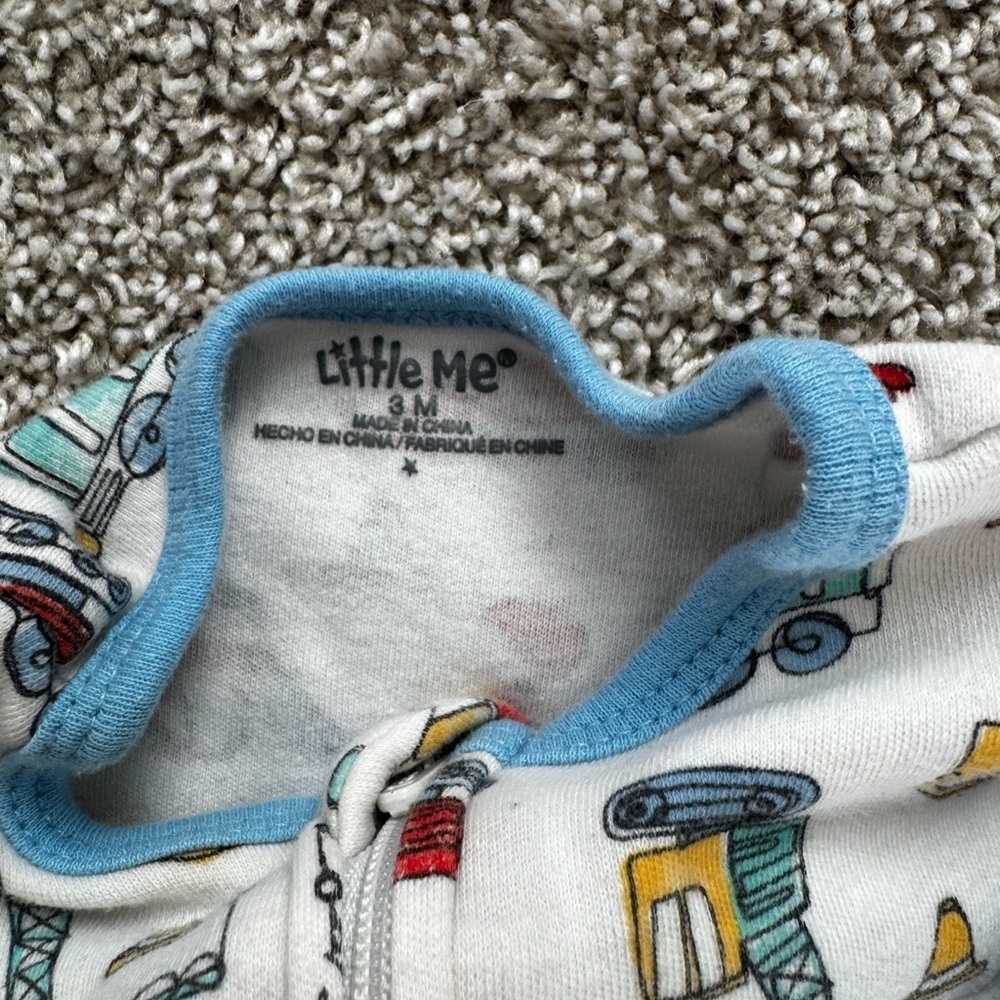 Little Me Baby Boy Footed Sleeper Bundle Pajamas Footies Set Size 0-3 Months - Picture 5 of 9